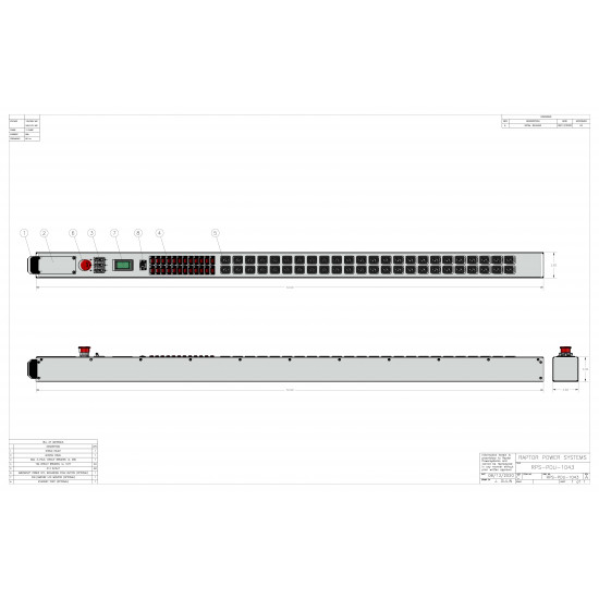 60A 3 Phase Wye 0U PDU w/ C-13