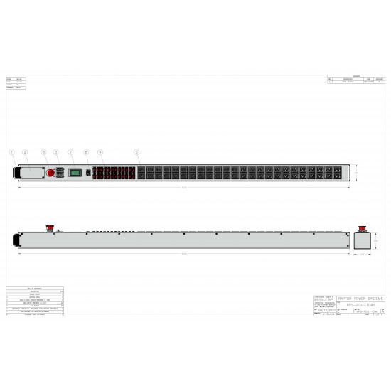 60A 3 Phase Delta 0U PDU w/ C-19