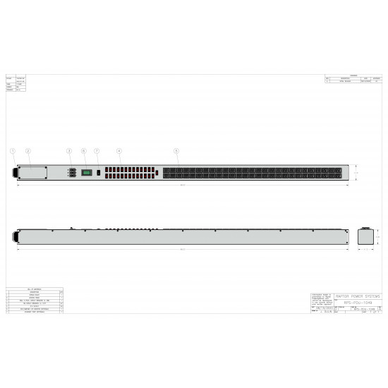 80A 3 Phase Wye 0U PDU w/ C-19